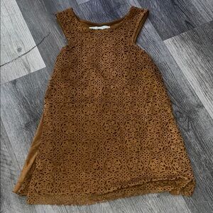 Maurices Brown Suede-Look Top
